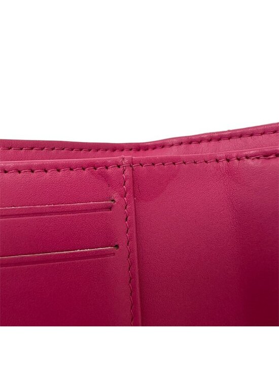 Chanel Wallet Trifold Quilted Caviar Leather Pink Silver Har - Picture 8 of 10